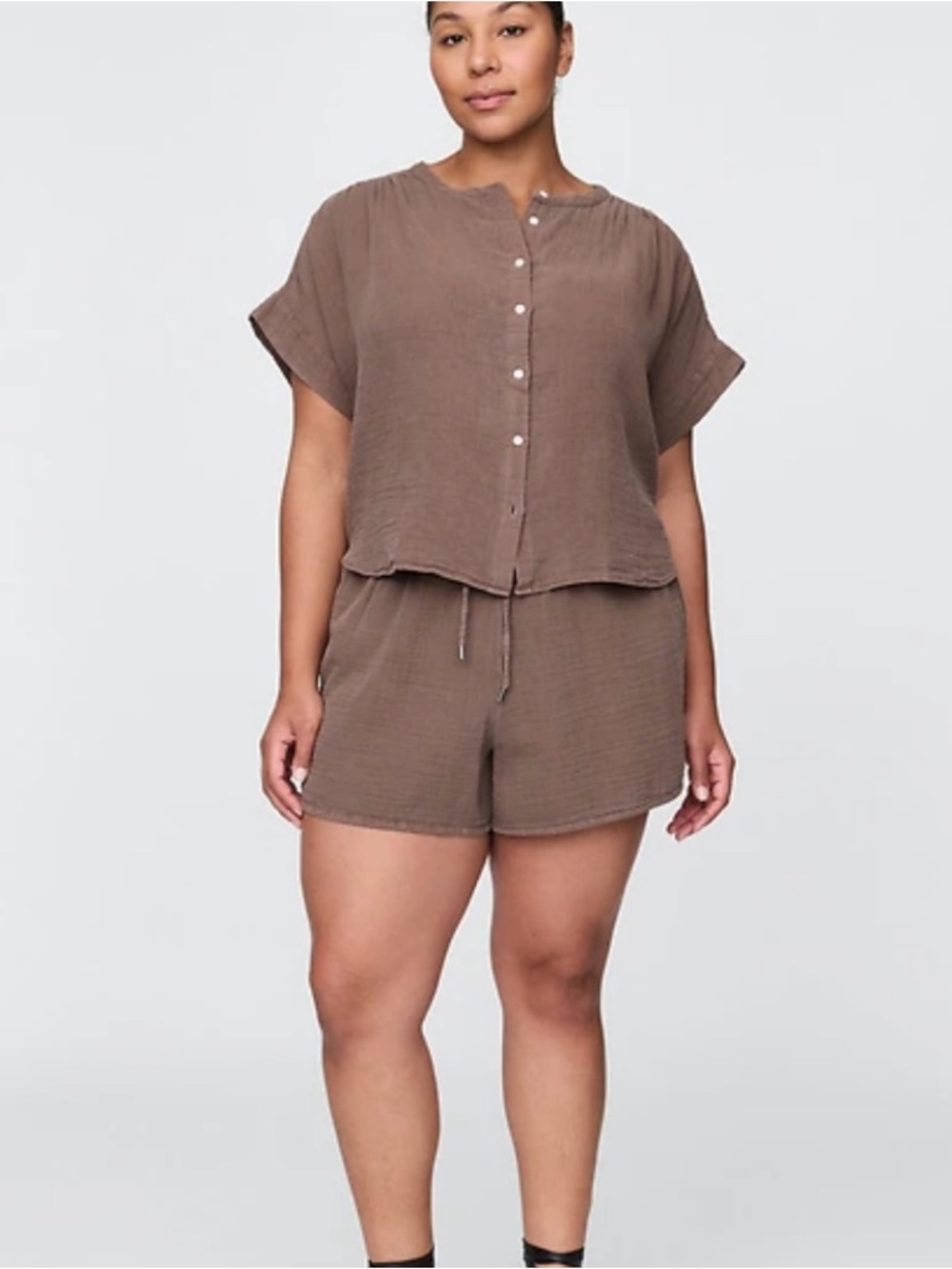 GAP Crinkle Short Lounge Set